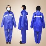 blue rain coat